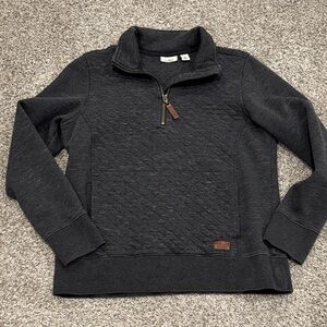 LL BeanCharcoal quarter Zip Sweater